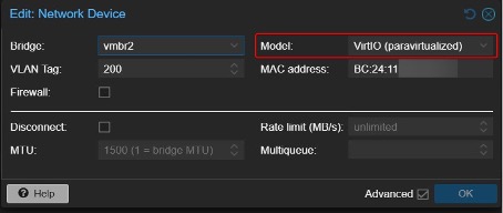 UI der Proxmox