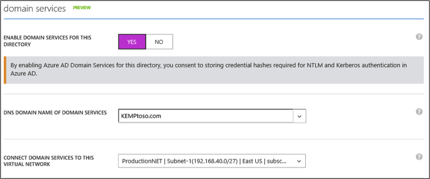 AAD Domain Services